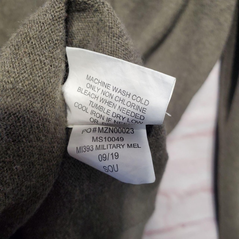 Hawker Rye Sweater Mens 2XL Olive Tan‎ Quarter Zip Cotton Cashmere Lightweight - Picture 10 of 11